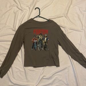 Stranger things Cropped Shirt